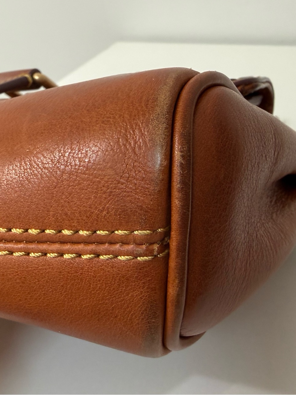 Dooney & Bourke Florentine Pocket Crossbody Brown Cognac Distressed Leather - Picture 14 of 16